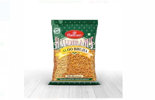 haldiram-aloo-bhujia-green-color-pack-indian-snacks-with-energy-per-100gms-serving-579kcal-total-fat-42-31g-835 HR - Aloo Bhujia -200g - Image 1